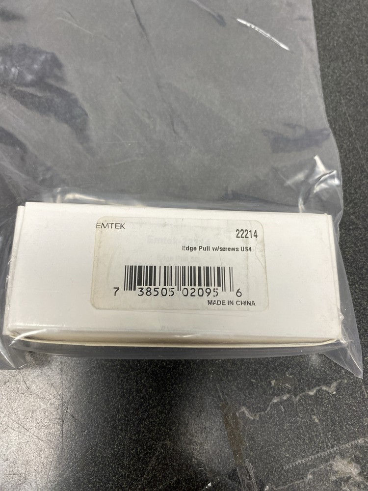 Emtek 2221US4 Solid Brass Edge Pull for Sliding Doors, Satin Brass