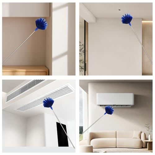 Cobweb Dusters with Extension Pole 100-inch, Spider Web Brush & Ceiling