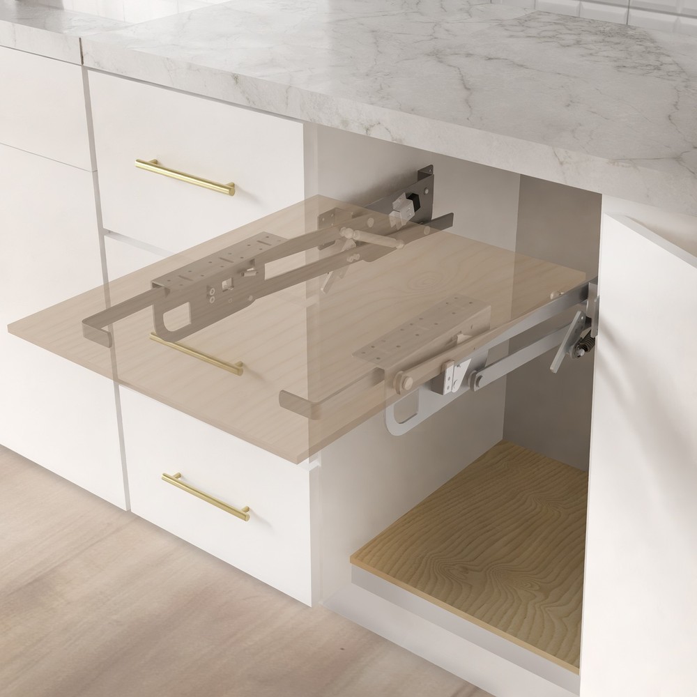 Life Finds Spring Loaded Kitchen Appliance Lifting Brackets