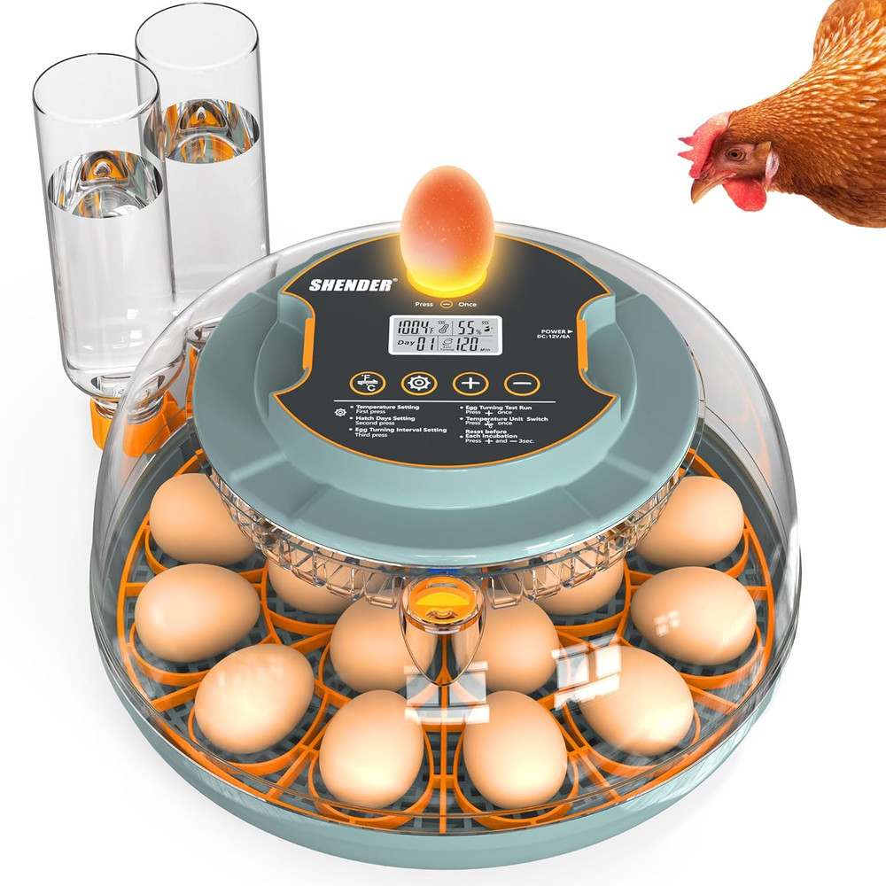 Egg Incubators for Hatching Eggs, Egg Incubator with Automatic Egg Turning and H