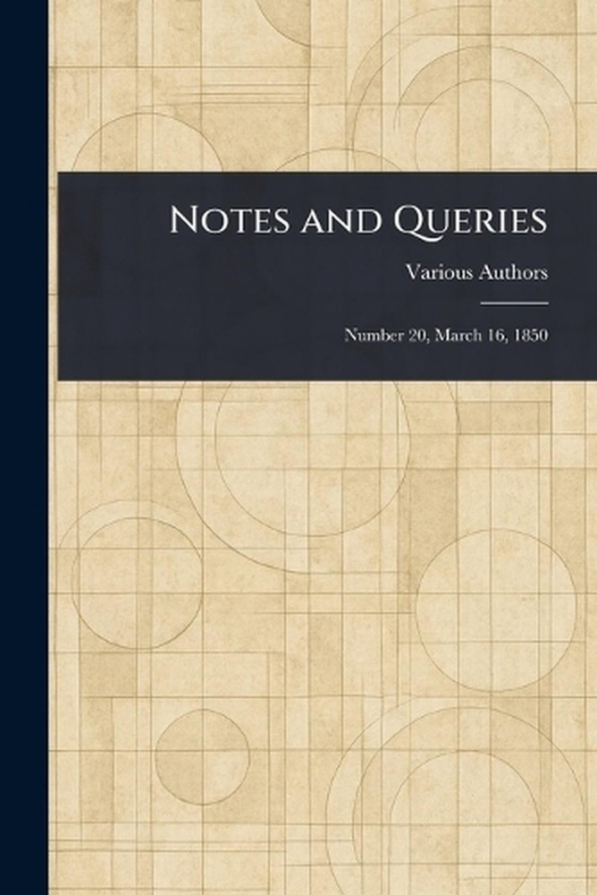 Notes and Queries Paperback Book