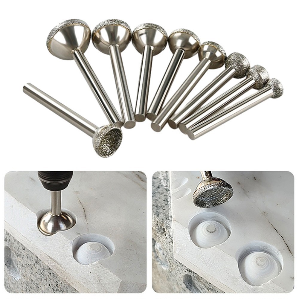 Efficient and Precise Diamond Mounted Point Spherical Concave Head Grinding Bit