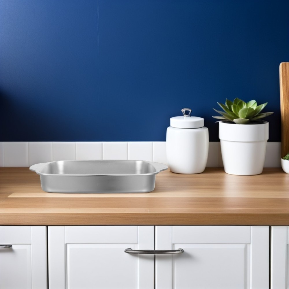 Stainless Steel Roasting Pan: 316L Rectangular Baking Tray - Broiler Pan for