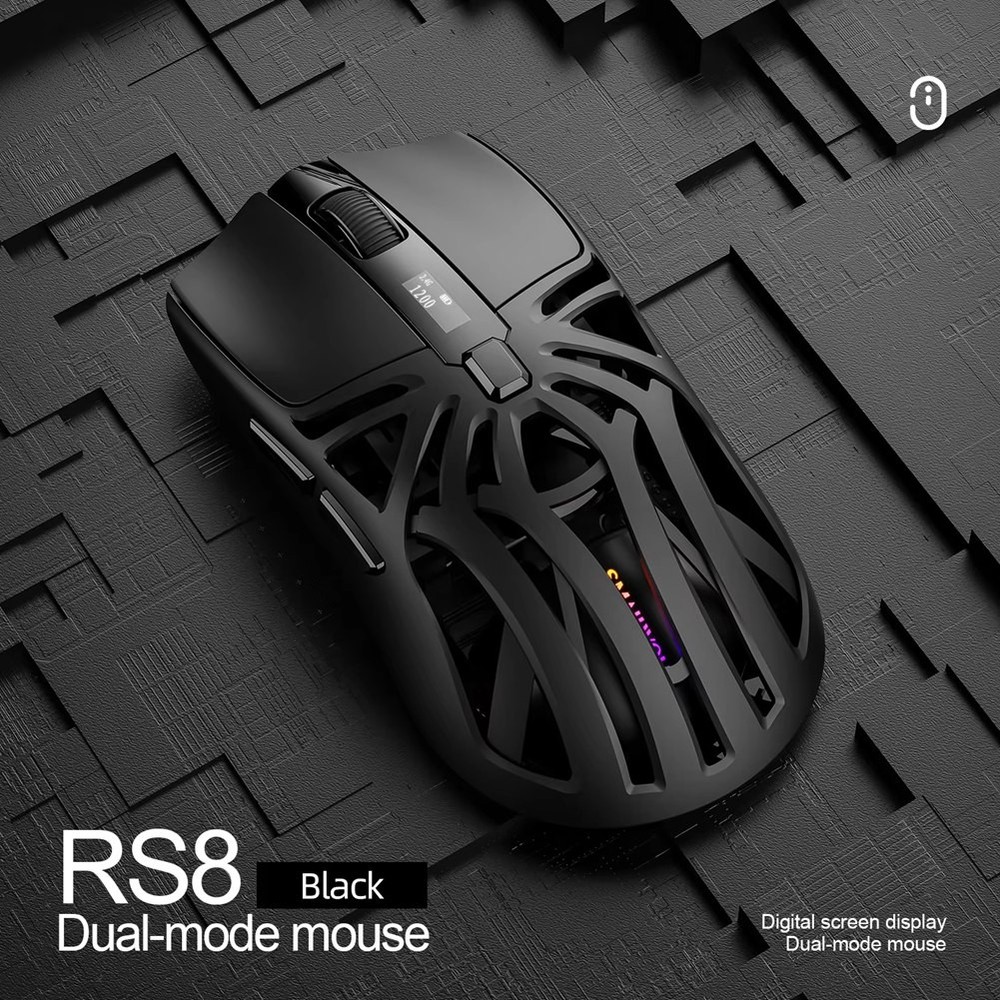 RS8 Bluetooth Mouse, 10000dpi, Three-Mode Connection, Macro7075