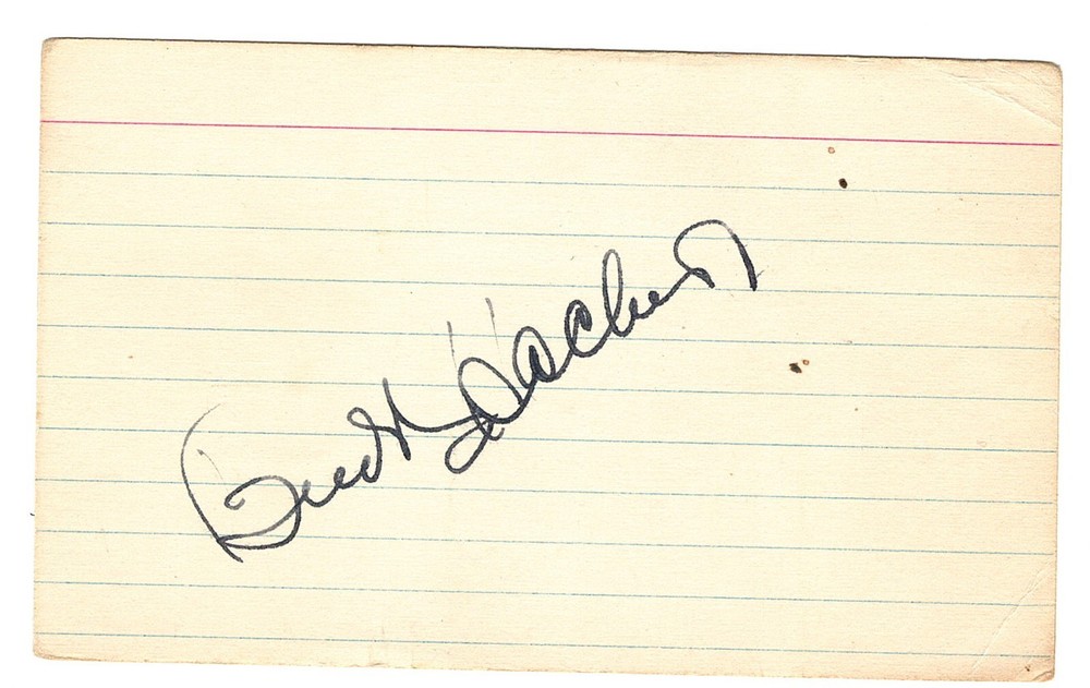 ACTOR BUDDY HACKET AUTOGRAPH ON OLD CARD STOCK