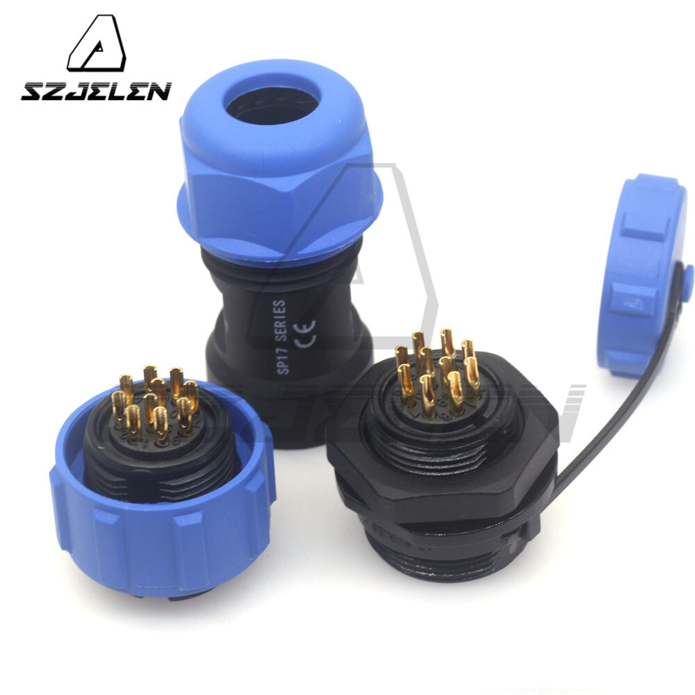 SP17 10Pin IP67 Waterproof Plug,Electrical Cable Wire Connector Plug Socket