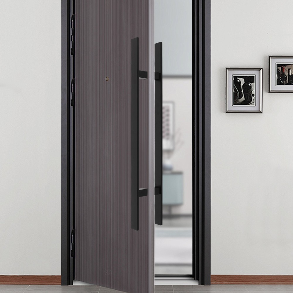 Stainless Steel Double Sided Push Pull Door Handle, H-shaped Door Pull Handle