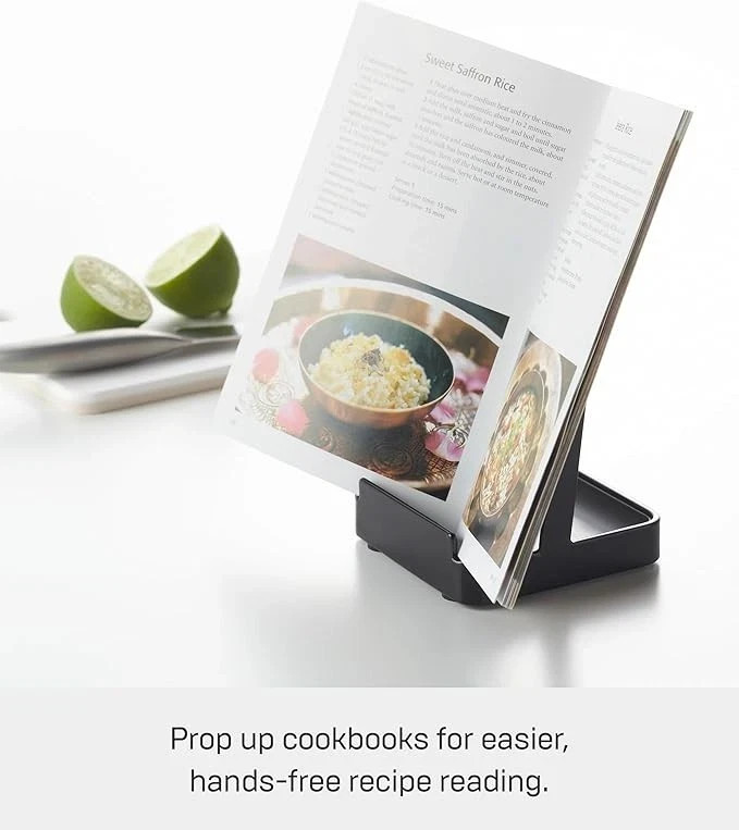 Tower Ladle Holder-Lid Stand for Utensils in Kitchen, Black