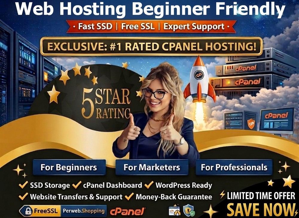 Web Hosting Beginner Friendly - ⚡Unlimited SSD, Free SSL, 24/7 Help | $14.99/Yr