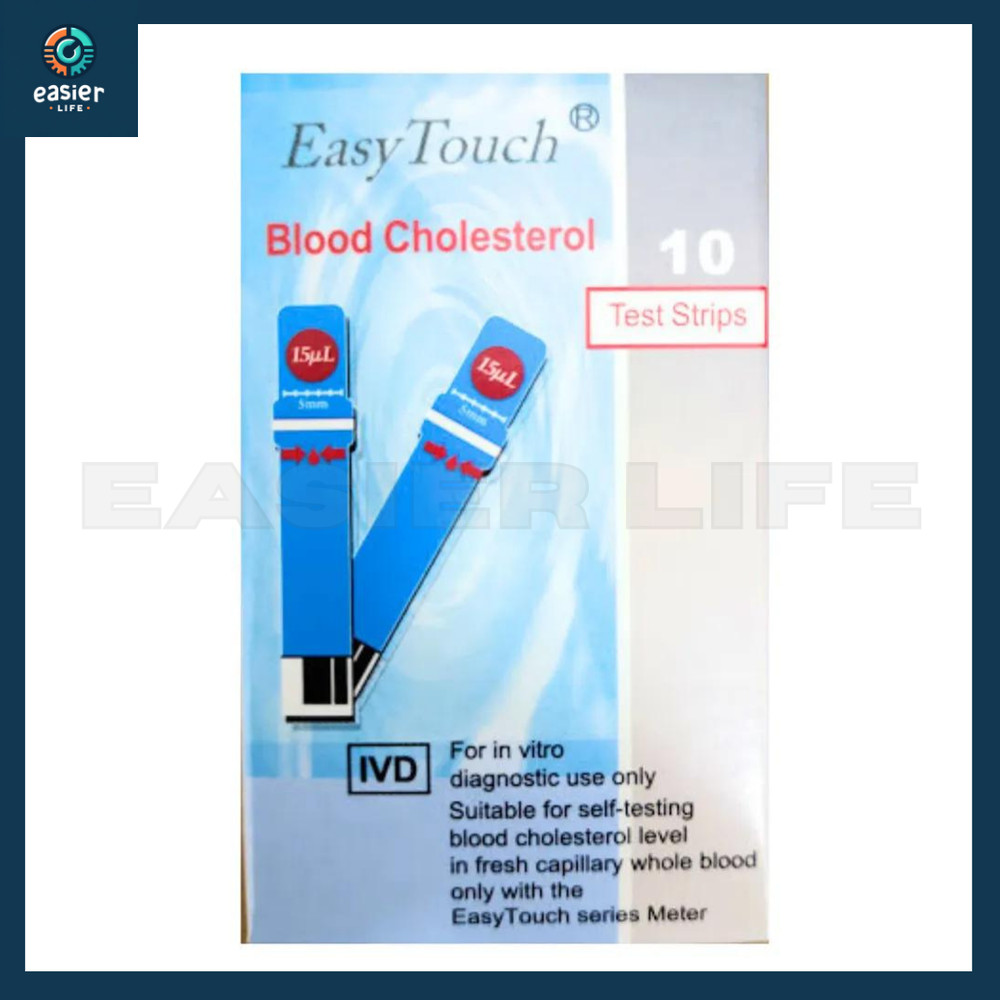 New Original Easy Touch Test Strips For Cholesterol Level Check (10 Test Strip)