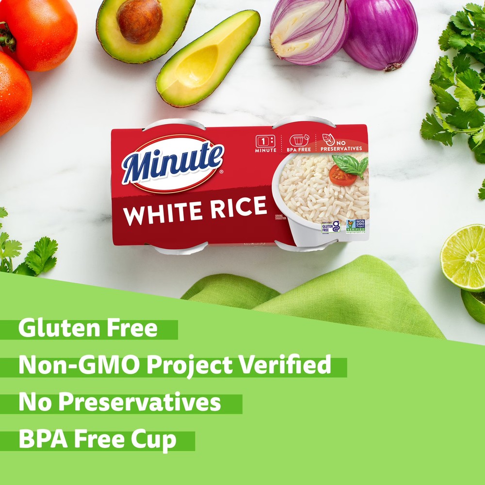 Microwaveable White Rice Cups 8.8 oz 2 Count