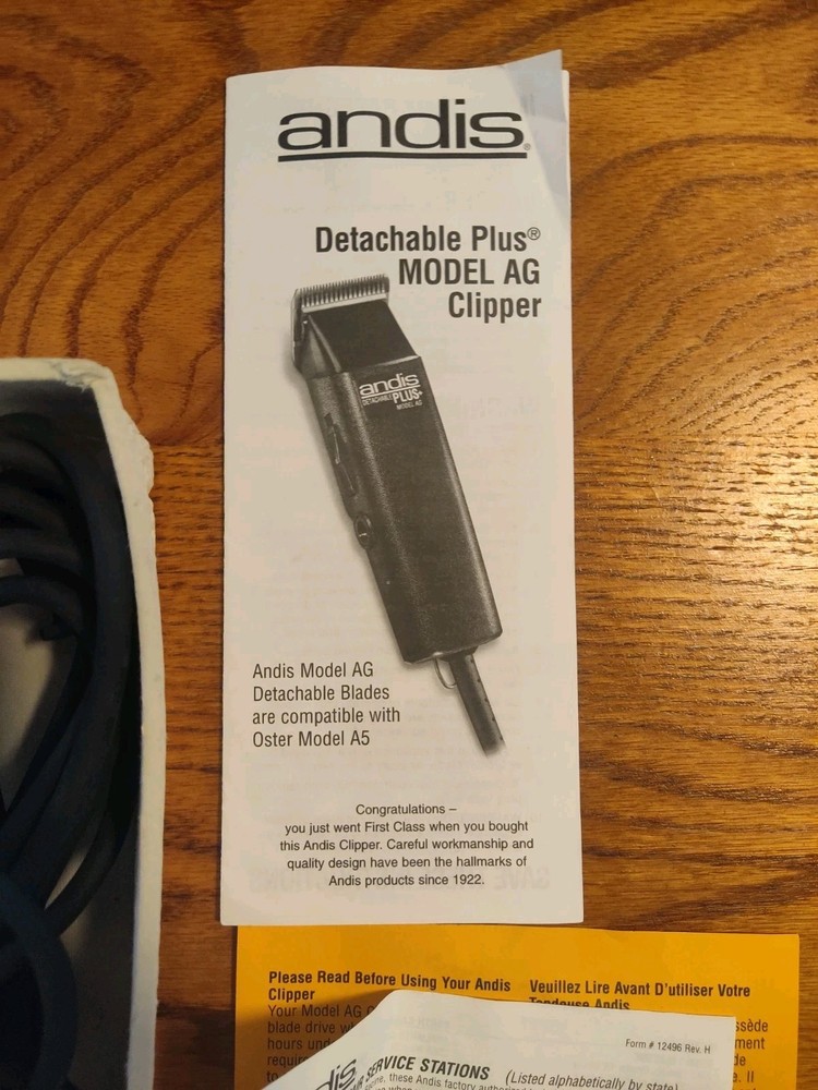 ANDIS PROFESSIONAL DETACHABLE PLUS + MODEL AG PET CLIPPERS TESTED-*read*