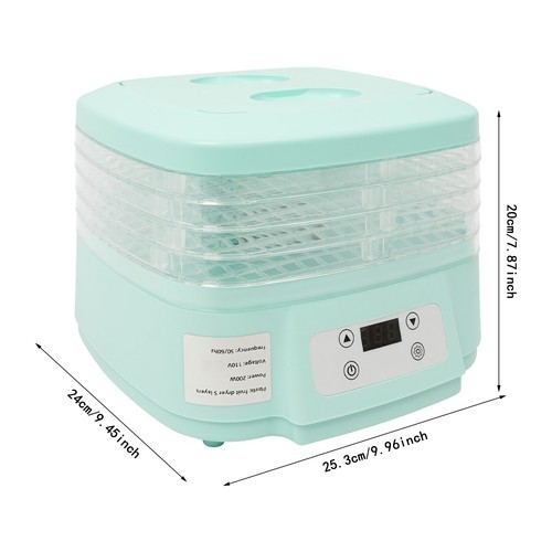 5 Trays Food Dehydrator Machine, Adjustable Timer Fruit Drying Machine