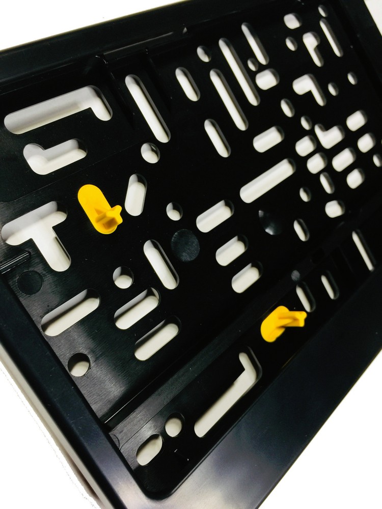 Premium German License Plate Frame - Evolution 3 - Black