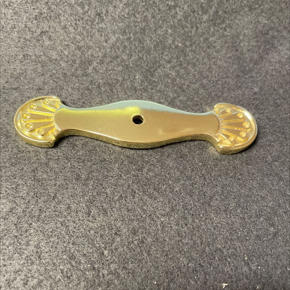 Fan Design Knob Polished Brass Back Plate