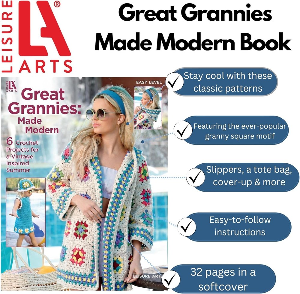 Great Grannies Made Modern Crochet Pattern Book Granny Square Projects