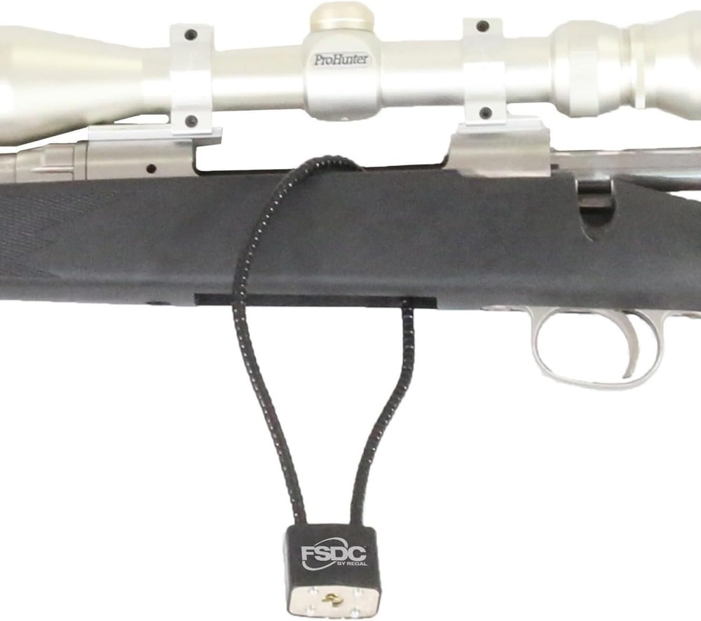 15" Gun Cable Lock - Scratch-Resistant with 2 Keys & Multi-Firearm Compatibility