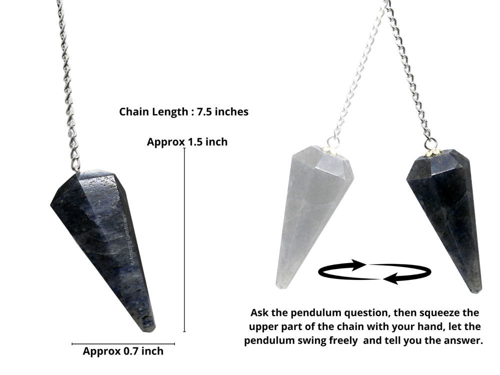 Iolite Dowsing Crystal Pendulum
