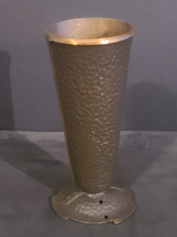 Vintage Solid Brass 9" Tall Alter Vase