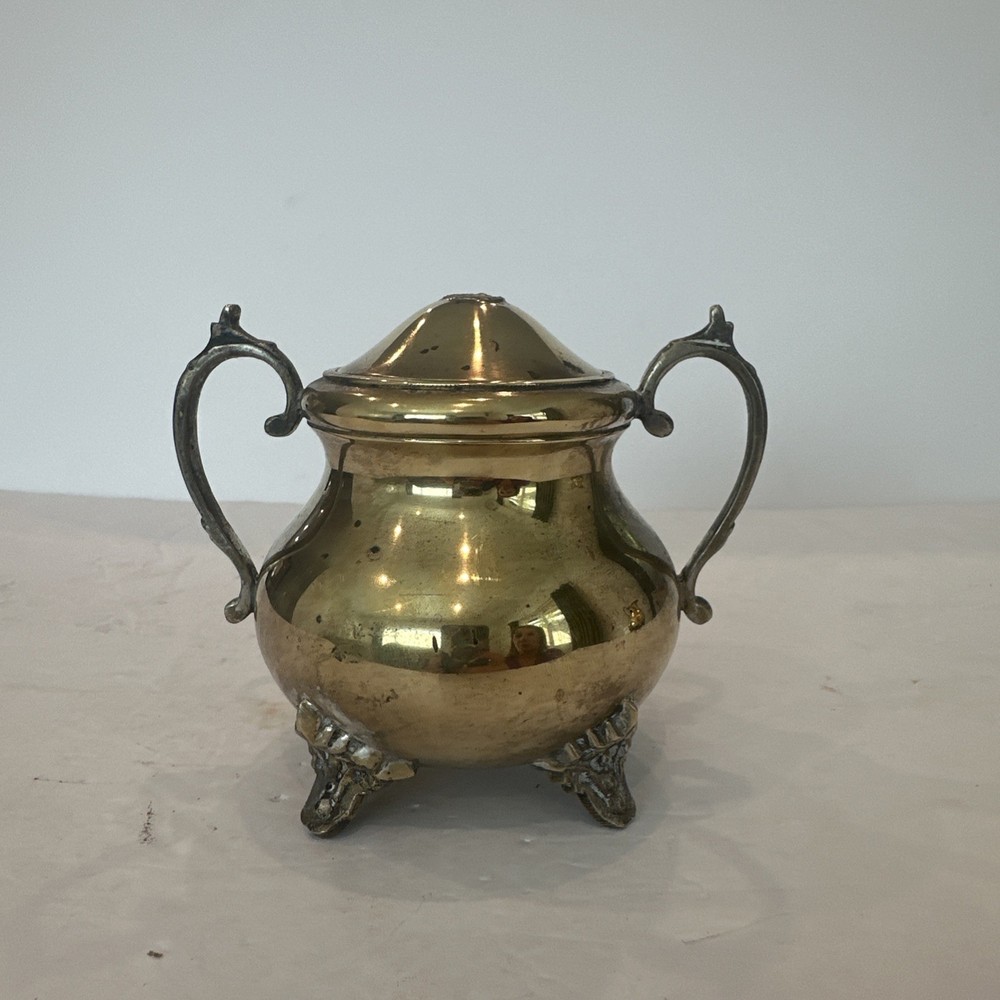 ETCHED BRASS TEA/COFFEE SET WITH TRAY. Good Condition