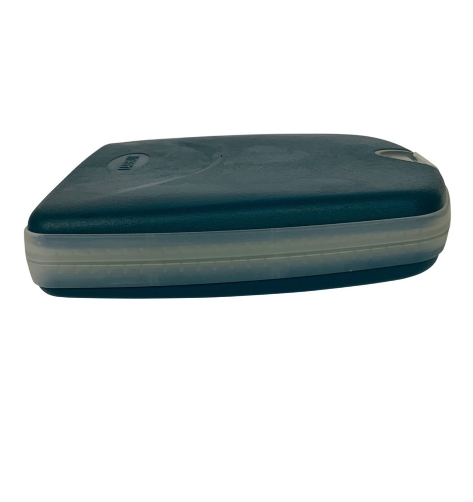 Laserline MediaZone 12 CD Storage Case With Instructions Teal & Clear Plastic