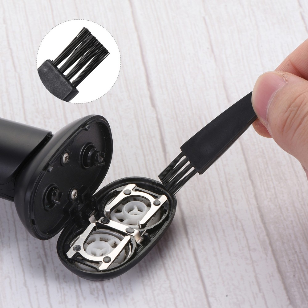 8 Pack Shaver Cleaning Brush Tools Black With 2 Inch Plastic Handle