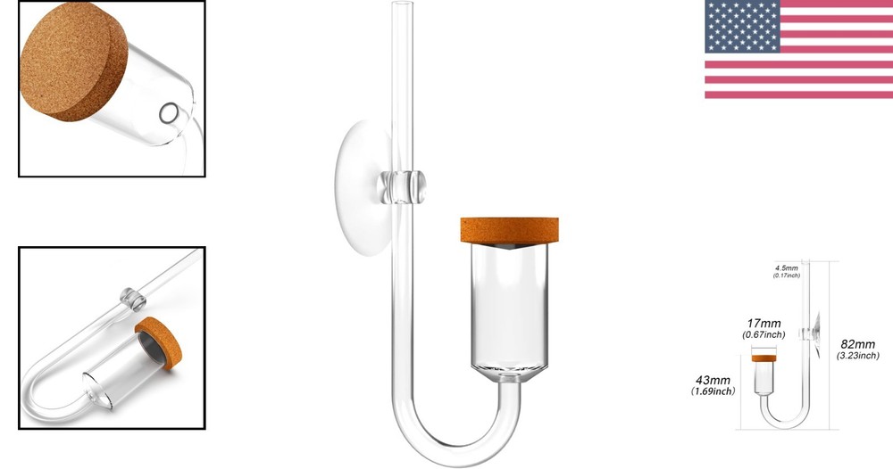 Compact M-17mm CO2 Diffuser - Micro-Porous Ceramic for Fine Bubble Distribution