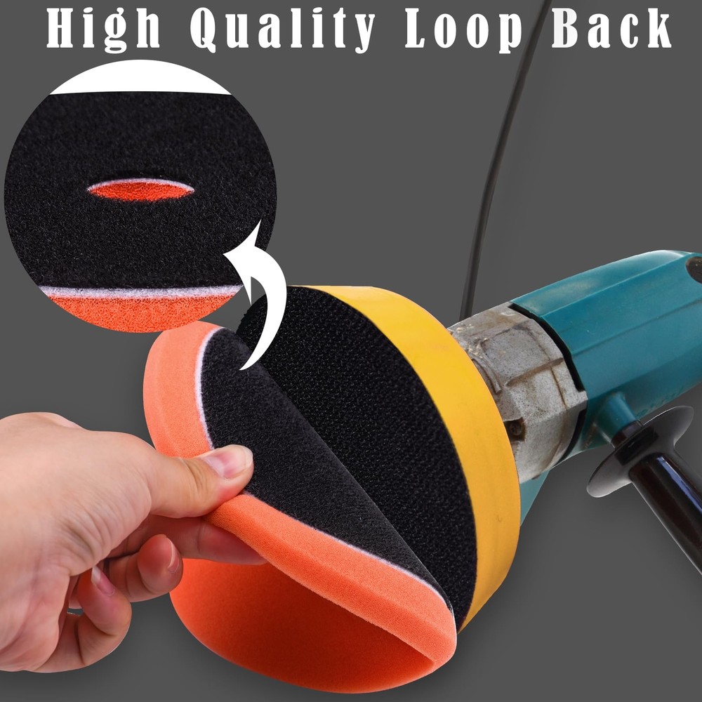 4 Pieces Buffing Polishing Pads 5 Inch Orbital Buffer Pads Hook And Loop Buffing