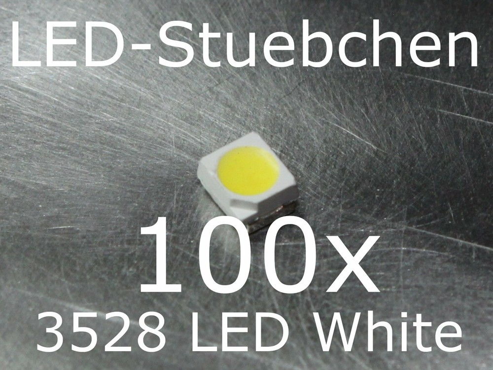 100x 3528 Cool White SMD LED Belt Section