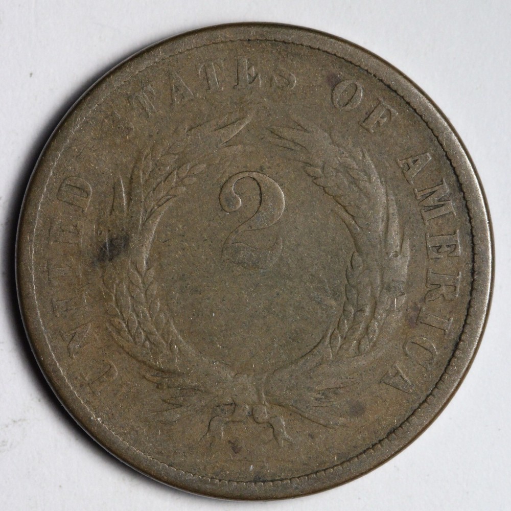 1867 Two Cent Piece VG E252 SRCK