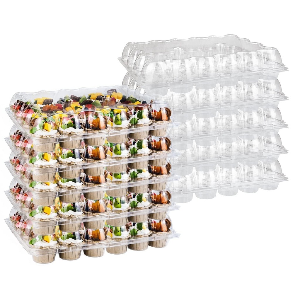 24 Counts X 10 Sets Cupcake Containers 24 Count Cupcake Boxes Plastic Cupcake Ca