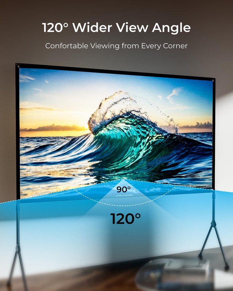 E-ALR Projector Screen with Stand, 80% ALR Projector Screen 2.0 Gain Value fo...
