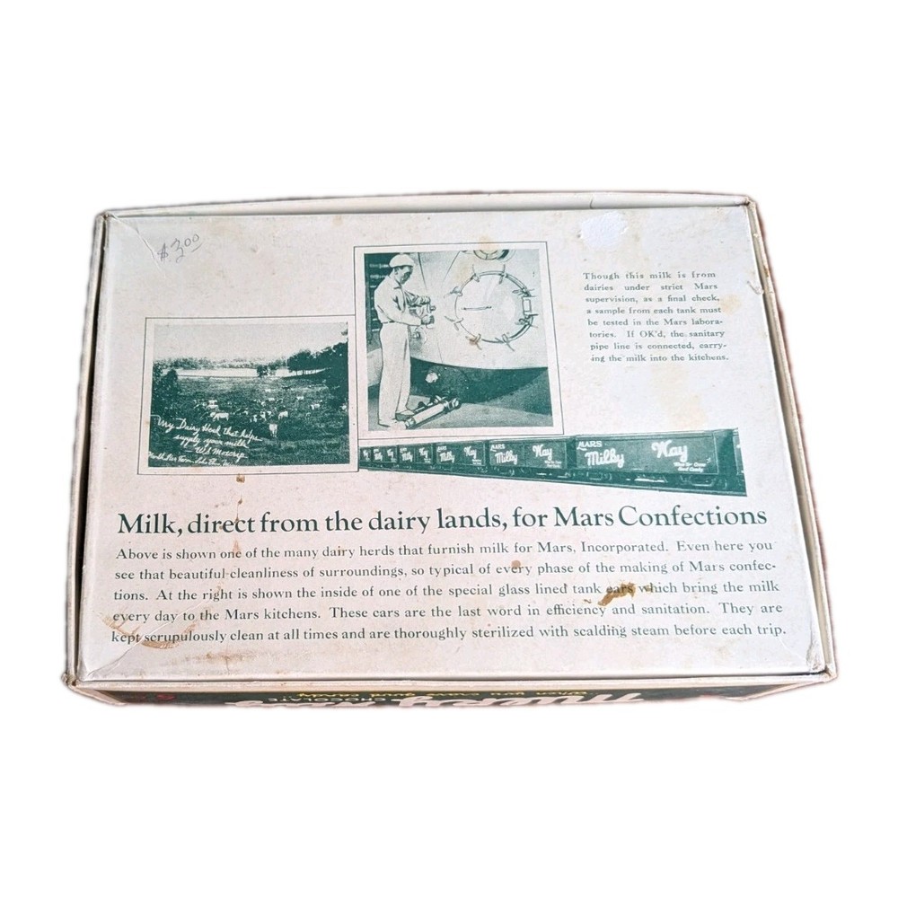 Vintage 1940's Milky Way Candy Box & Lid