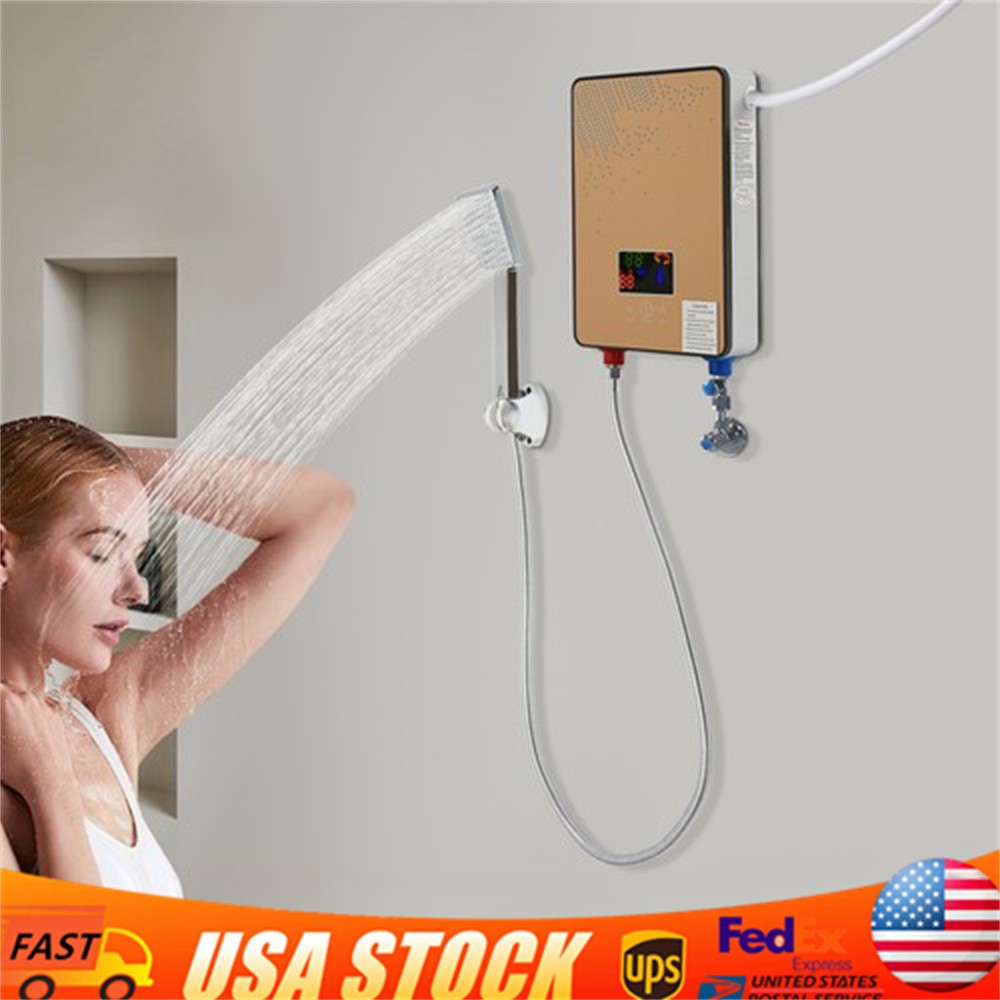 110V 4500W Instant Electric Tankless Hot Water Heater On Demand Whole House New