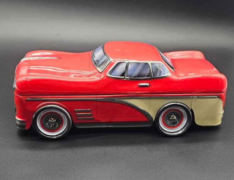 Vintage Silver Crane Co. Red Classic Tin Car