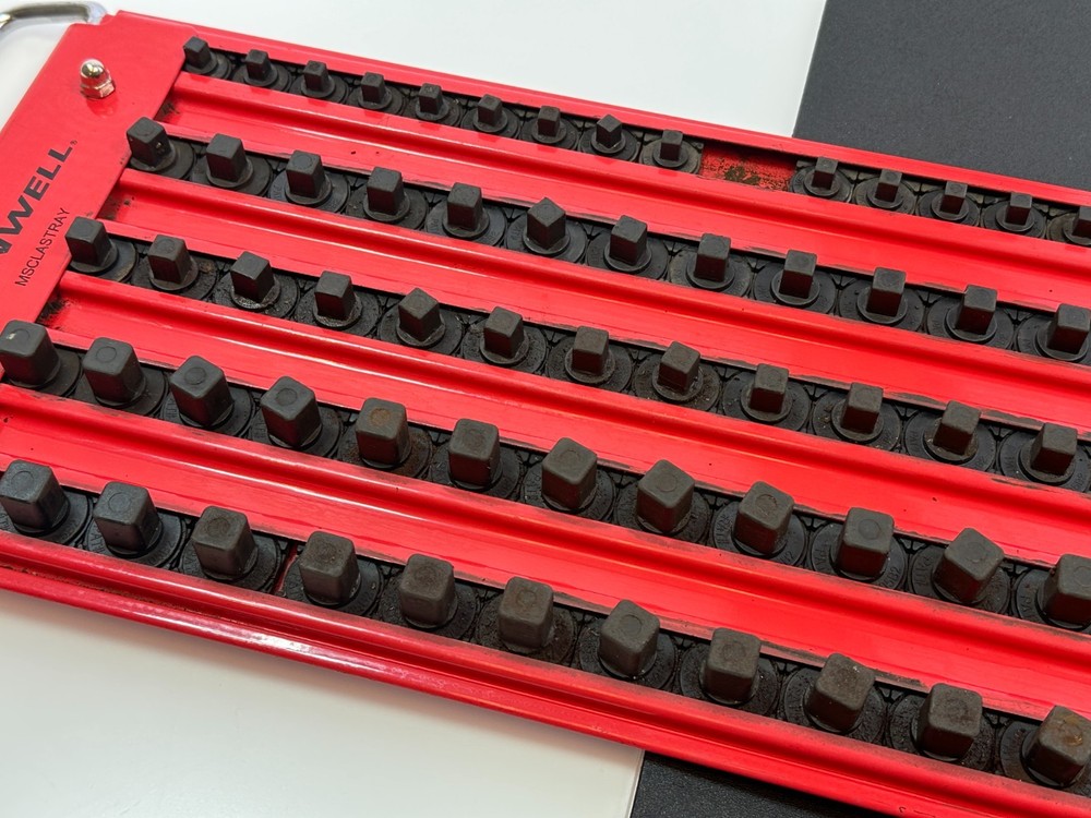 Cornwell Tools MSCLASTRAY (RED) Lock-A-Socket Metal Socket Holder Tray