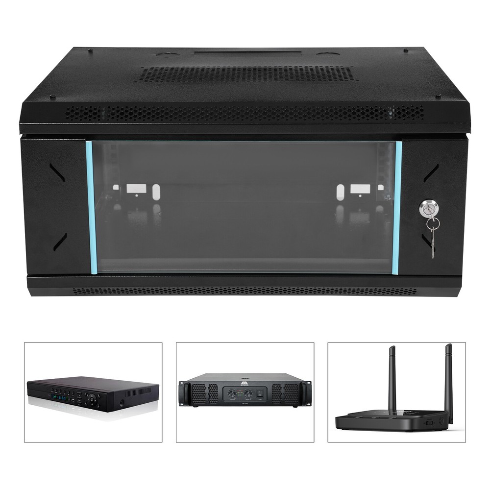 4U Server Cabinet Case Wall Mount Network Server Data Cabinet Enclosure Rack
