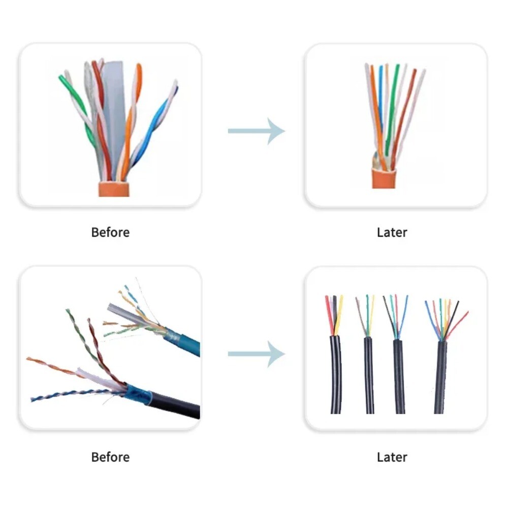Automatic Network Cable Straightening Machine Electric Twisted Pair Wire Tools