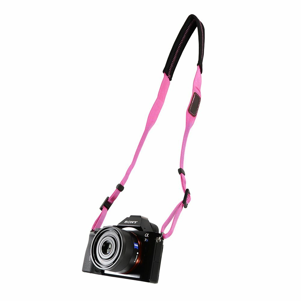 Padded Neck Shoulder Strap with Pink Grosgrain Ties