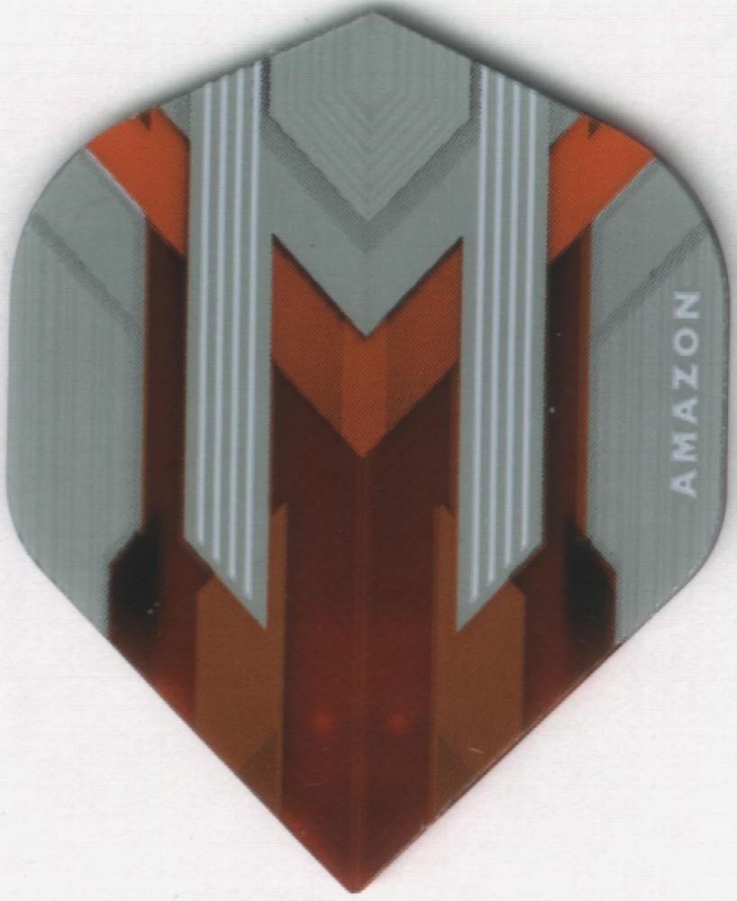 AMAZON Silver/Orange Dart Flights: 3 per set
