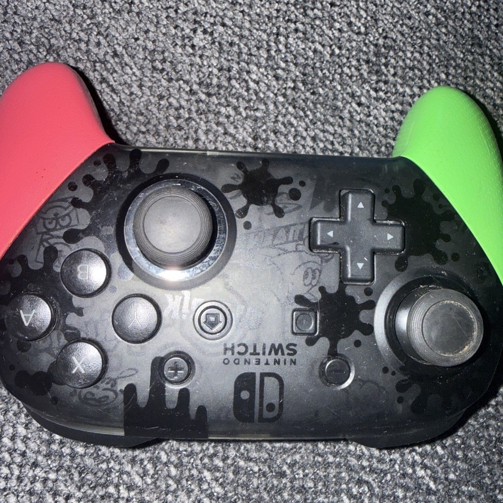Nintendo Switch Splatoon Edition Pro Controller Wireless * Tested *