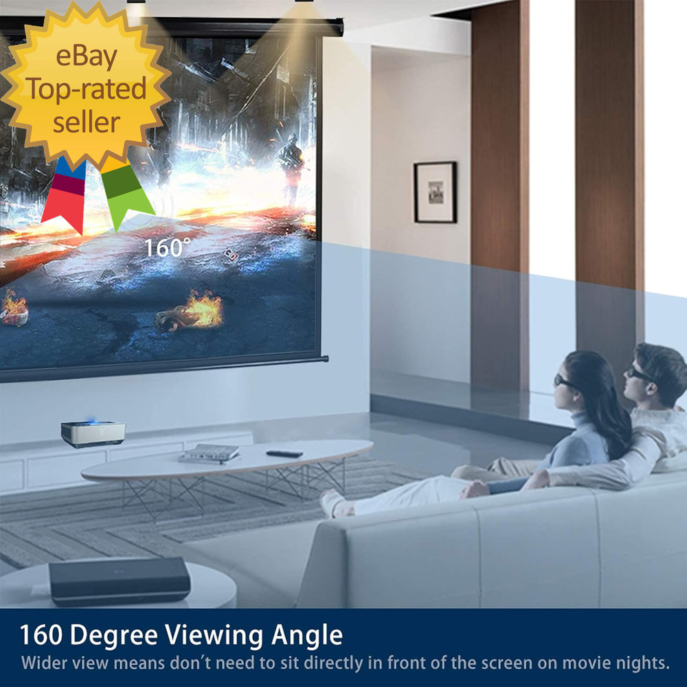 120" Motorized Projector Screen Electric Diagonal Automatic Projection 4:3 HD Mo