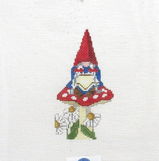 PLD Design / D. Swartz Spring Lady Gnome Handpainted Needlepoint Canvas