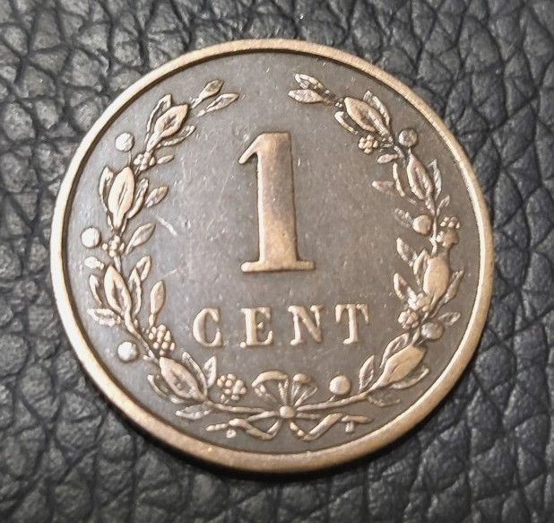 1900 Netherlands 1 Cent Coin