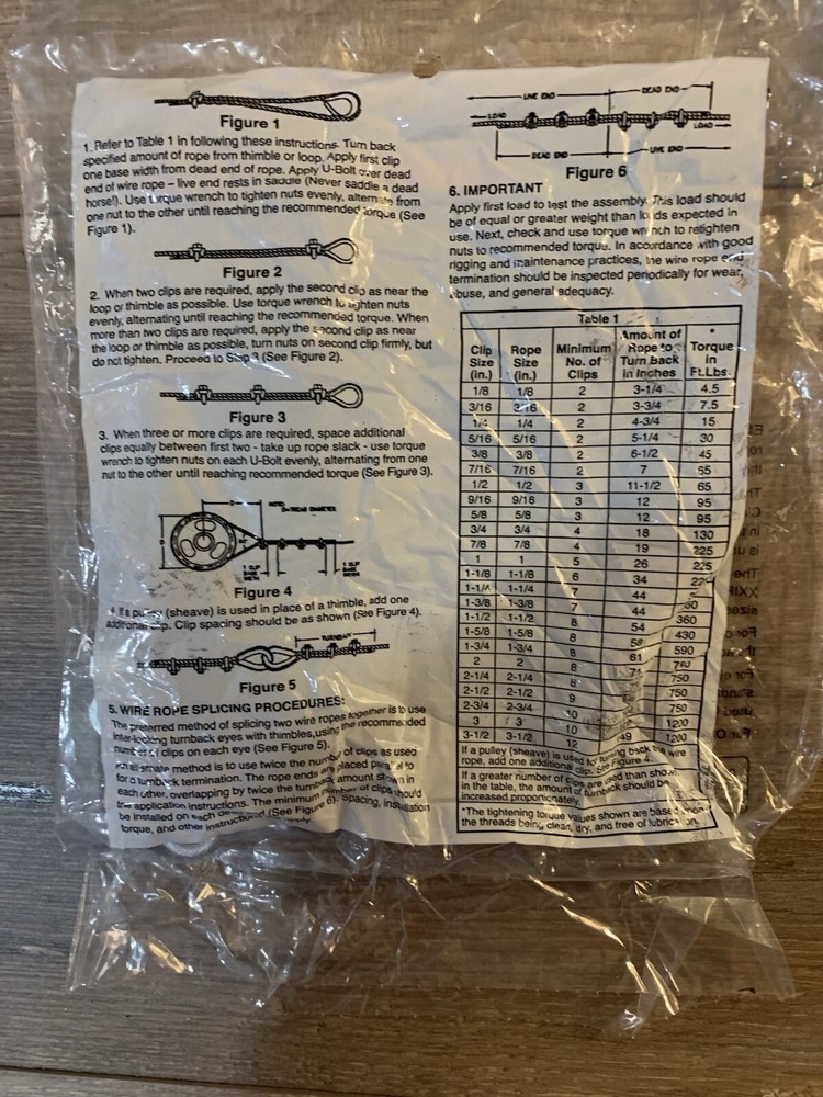 Crosby 3/16 Wire Rope Clamps