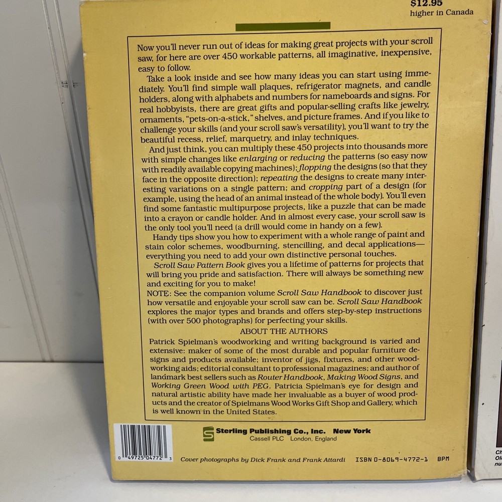 Two Books- Scroll Saw Pattern Book & Scroll Saw Handbook With Patterns- Patrick