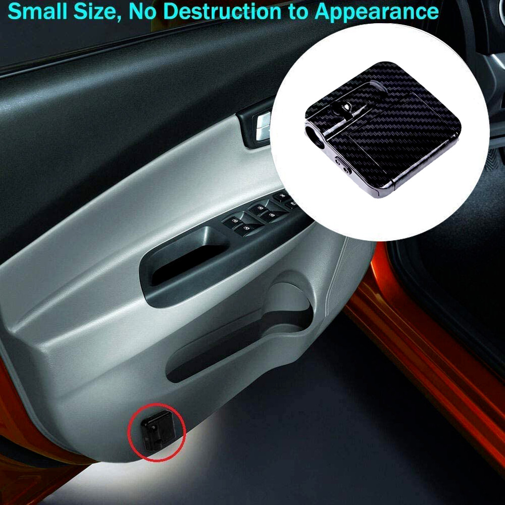 2 Blubs Wireless Ghost Shadow Laser Projector LED Light Courtesy Step Mustang