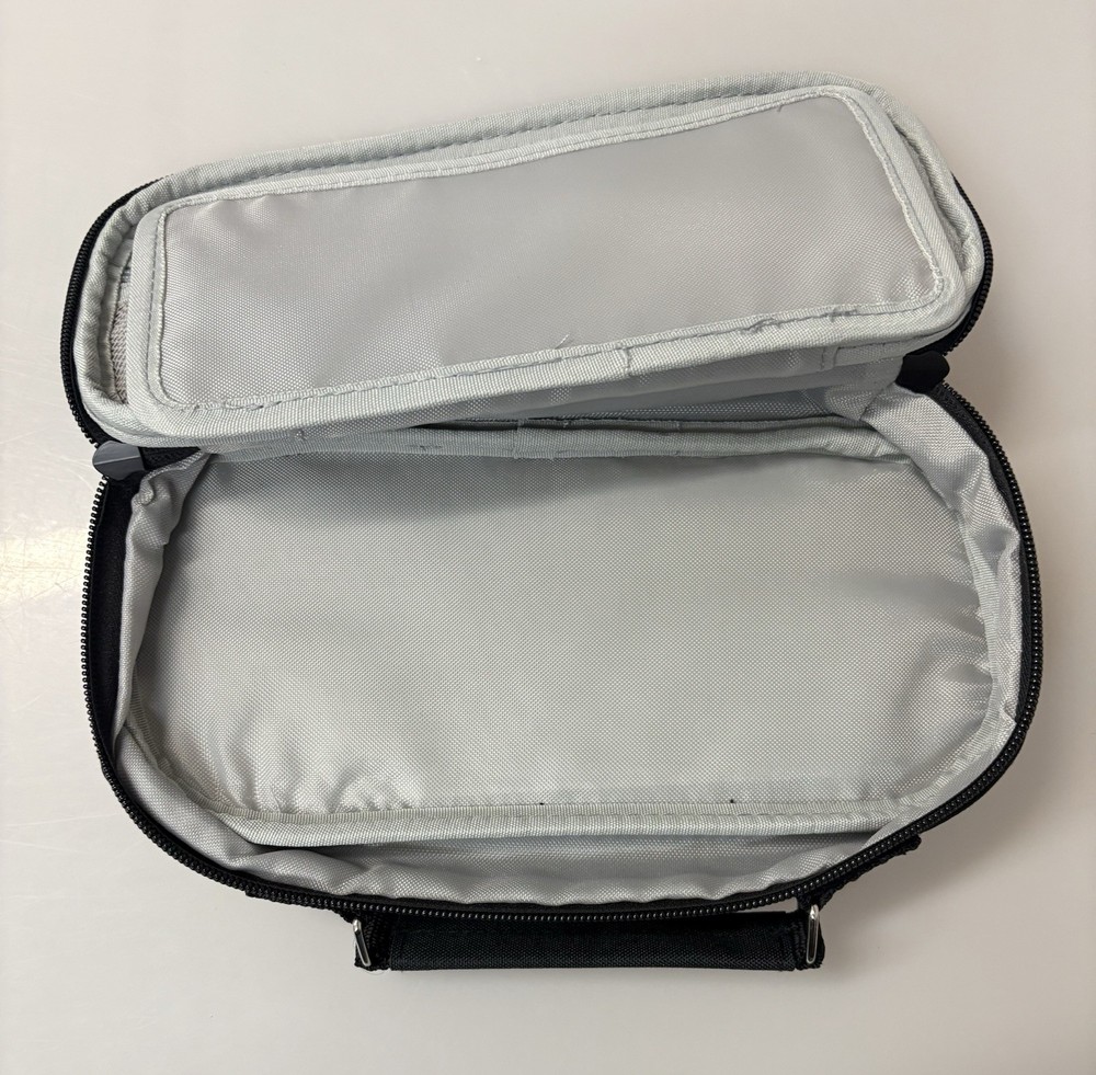 Black Soft-Sided Travel Organizer Case 10x5x2.5”