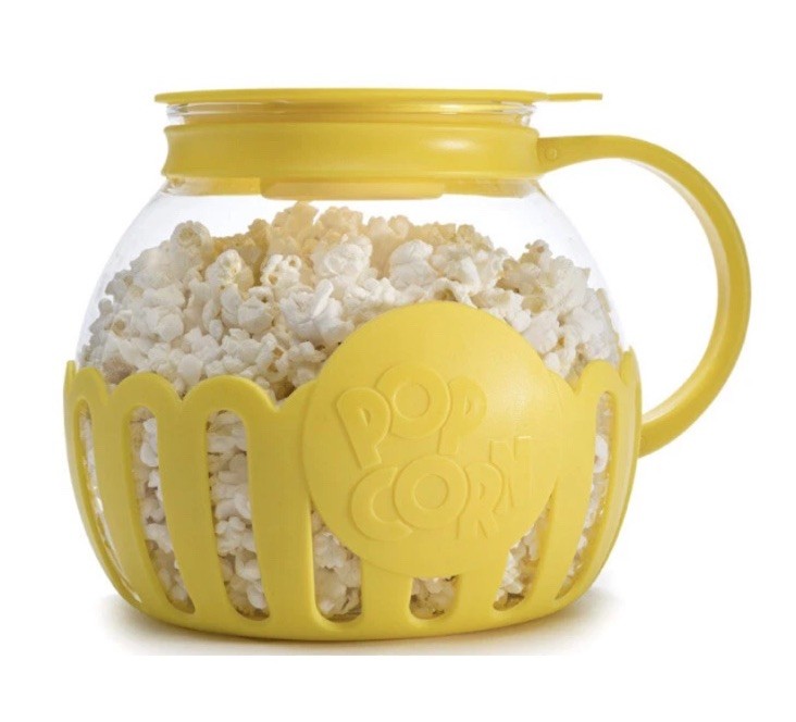 Ecolution Micro-Pop 3 Quart Microwave Popcorn Popper-Yellow W/Instructions NWOB