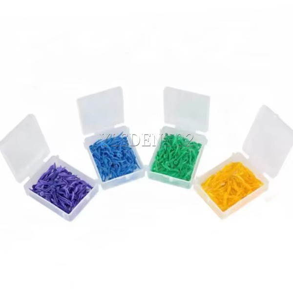 Dental Arc Shaped Plastic Wedges Concave Design Wedge with End Hole Tool
